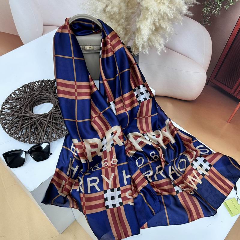 Burberry silk scarf 90-180cm E18 (3)